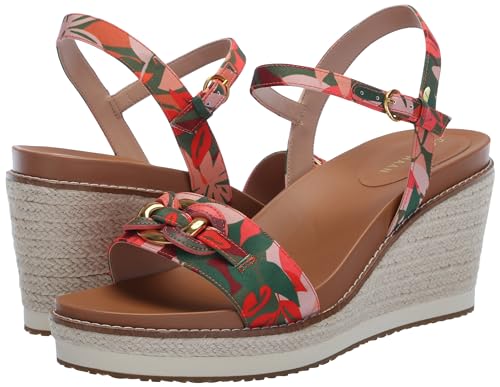Cole Haan Women's Cloudfeel Espadrille Link Wedge Sandal, Brown, 10