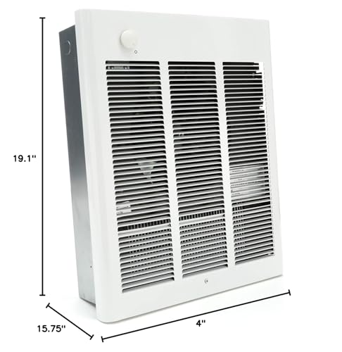 Fahrenheat FZL4004F High Capacity Fan Forced Wall Heater for Entryways and Vestibules, large, White, Medium