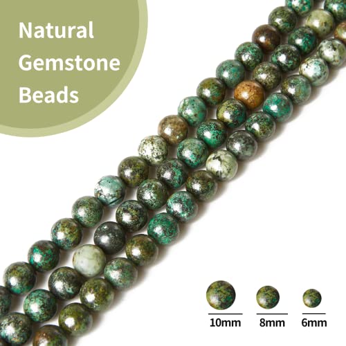 100pcs 6mm Blue Turquoise Beads Natural Gemstone Beads Round Loose Beads for Crafting and Jewelry Making