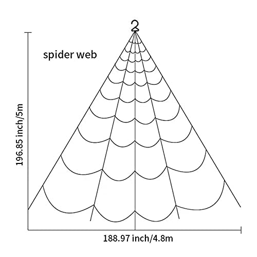 Easeen Halloween Spider Decorations, 50" Scary Giant Spider with 200" Triangle Web & 2×20gr Spider Webs, Large Hairy Spider Props for Halloween Creepy Decor Indoor, Outdoor, Party, Window, Wall, Yard