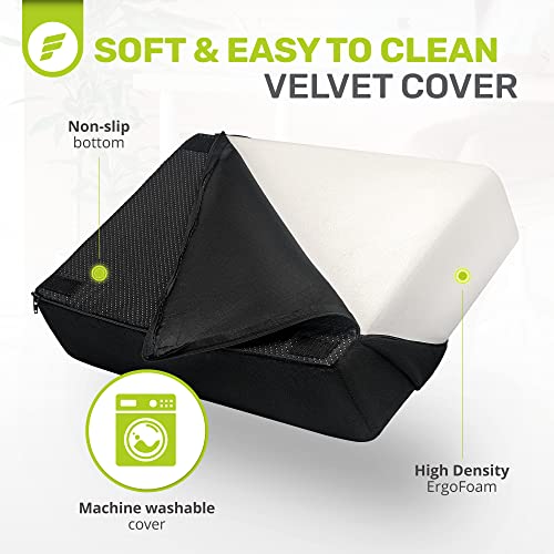 ErgoFoam XL Foot Rest for Under Desk at Work For Stools & High Chairs Chiropractor-Endorsed 2in1 Adjustable Under Desk Footrest Ergonomic High-Density Compression-Resistant Foam Nonslip Desk Foot Rest