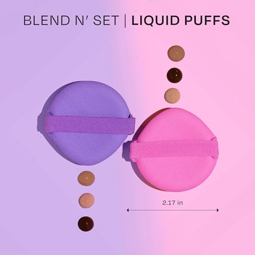 Freeman Blender Bender Makeup Sponge 8 Count Set, For Liquid & Cream Foundation, Precision Makeup Blending Sponges, For Natural, Buildable Coverage, Vegan, Cruelty-Free, & Latex-Free, Pink Sponge