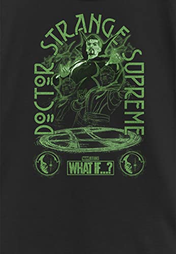 Marvel Doctor Strange Multi Girl's Solid Crew Tee, Black, X-Small