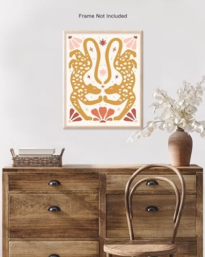 Poster Master Peace Poster - Retro Flower Print - Boho Art - Modern Art - Trendy Art - Floral Art - Gift for Men & Women - Minimal Decor for Office, Living Room or Bedroom, 24x32 Unframed Wall Art