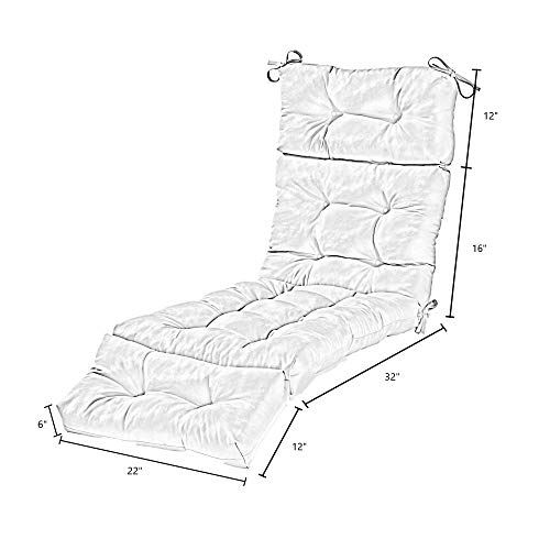 Greendale Home Fashions 72 x 22-inch Outdoor Chaise Lounge Cushion, Set of 1, Sunburst