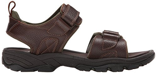 Rockport Men's Rocklake Flat Sandal, Brown/Brown, 10.5 M US