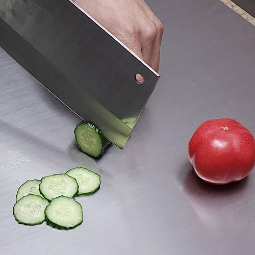 BILLAMB Stainless Steel Cutting Boards for The Kitchen, Suitable for Meat, Fruits, Vegetables, Bread, and Baking Large-sized Cutting Boards (40 x 30cm/15.7 x 11.8 in)