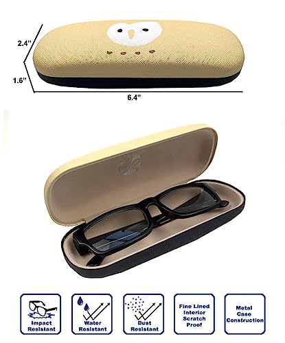 JAVOedge [3 PACK], Unicorn Pattern Medium Size Hard Eyeglass Storage Case Fits Most Glasses With Micro Cloth-Style B