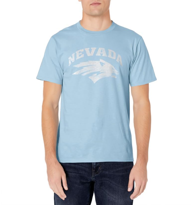 University of Nevada Reno Wolf Pack Distressed Primary Logo T-Shirt