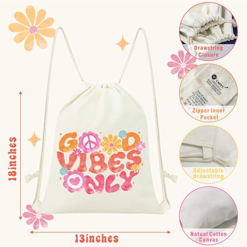 MOSITU Aesthetic Drawstring Backpack Cute Floral Drawstring Bag Small Flower Cotton Canvas Drawstring Backpack For Women Gift Sport Gym String Bag Grocery Sack Bag Travel Sackpack