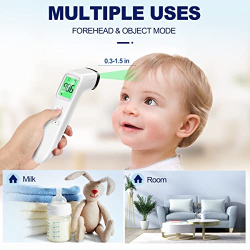 No-Touch Thermometer for Adults and Kids, FSA Eligible, Digital Baby Thermometer with Fever Alarm, 1 Second Result, Accurate & Easy to use