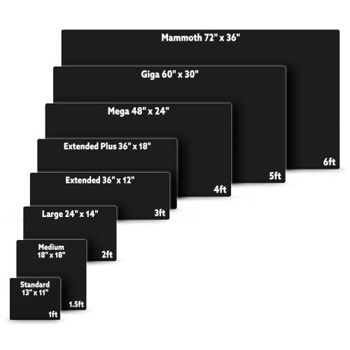Gamer Boss - Gaming Mouse Pad - 48 x 24 Inches - 4mm Thick with Stitched Edges, Non-Slip Rubber Base, Premium Cloth Mousepad, Desk Mat for Laptop, Keyboard, Computer & PC (Mega, Red)