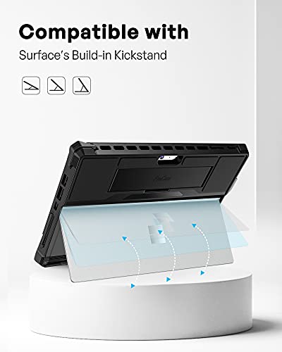 ProCase Case for 12.3 Inch Surface Pro 7 Plus, Pro 7, Pro 6, Pro 5, Pro 4, Pro LTE, Heavy Duty Case, Rugged Shockproof Protective Case with Pen Holder Grip - Black