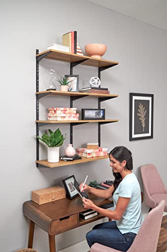 Rubbermaid 10"x24" Decorative Board, Golden Oak, Adjustable Shelf, Wood, Storage, Shelving