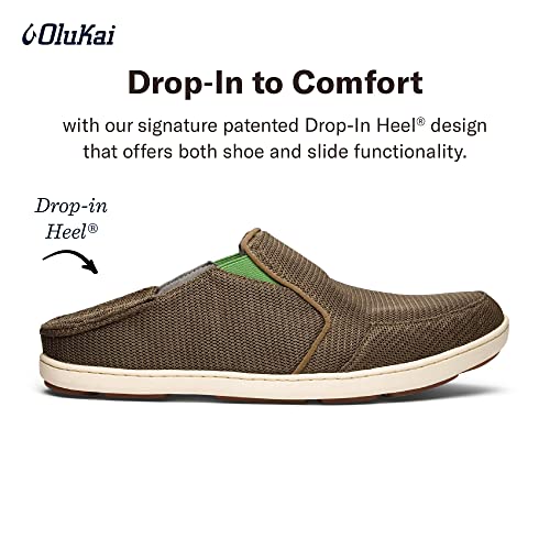 OluKai Men's Nohea Mesh Sneaker, Dark Shadow/Dark Shadow, 9.5