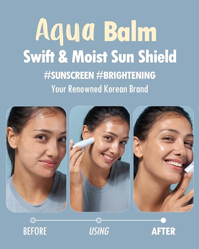 KAHI Aqua Balm Stick - Lightweight Korean Sun Stick & Beauty Balm | Kahi Multi Balm Stick Korean Moisture Balm | Skin Balm & Sun Screen Stick that Brightens Skin & Sun Defense (0.32 fl oz)