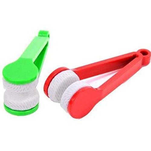 GBSTORE 5 Pcs Mini Sun Glasses Eyeglass Microfiber Spectacles Cleaner Soft Brush Cleaning Tool Mini Microfiber Glasses Eyeglasses Cleaner Cleaning Clip (Random Color)