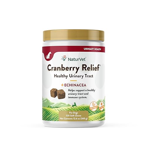 NaturVet – Cranberry Relief Plus Echinacea – Helps Support a Healthy Urinary Tract & Immune System – 120 Soft Chews