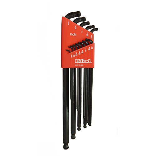EKLIND 17213 Double-Ball-Hex-L Key allen wrench - 13pc set SAE Inch Sizes .050-3/8 Extra Long