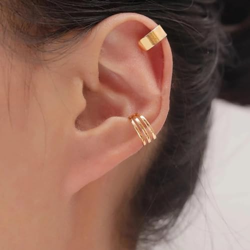 Gold Huggie Hoop Earrings for Women Trendy Dainty Earring Stacks Sets for Multiple Piercing Hoop Earrings Set Cartilage Earrings Jewelry Gifts