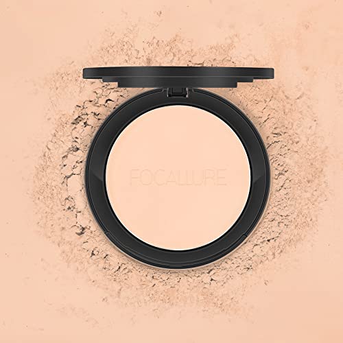 FOCALLURE Oil Control Loose Face Powder, Translucent Loose Setting Powder, Shine-Free Matte Finishing Powder, Long-lasting & Lightweight Sets Foundation Makeup, Includes Velour Powder Puff, Wheat