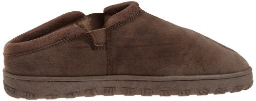 MUK LUKS mens Printed Berber Clog Slipper, Chocolate, XX-Large US