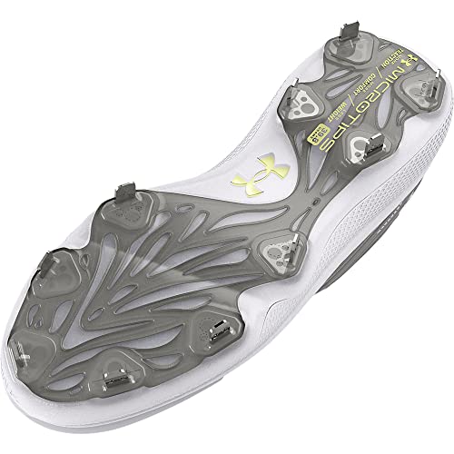Under Armour Men's Yard Low MT Baseball Cleat, (101) Baseball Gray/Baseball Gray/White, 12.5