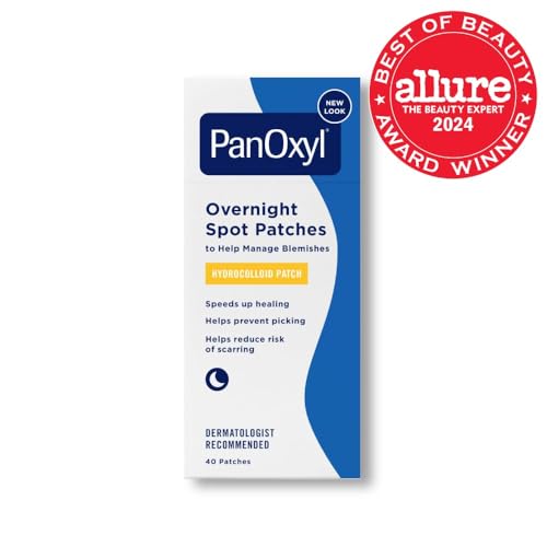 PanOxyl PM Overnight Spot Patches, Advanced Hydrocolloid Healing Technology, Fragrance Free, 40 Count