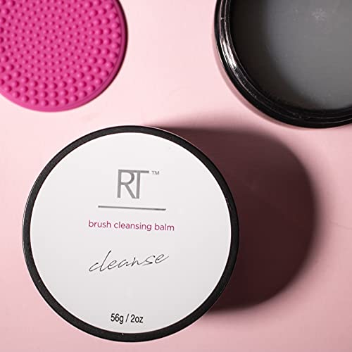 Real Techniques Brush Cleansing Balm and Cleaning Mat, Makeup Brush Cleanser & Shampoo, Makeup Brush Accessory For Brush Care, Easy-To-Use, Removes Makeup & Impurities, Vegan & Cruelty-Free, 1 Count