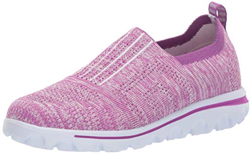 Propét Women's TravelActiv Stretch Shoe, Berry, 12 2E US