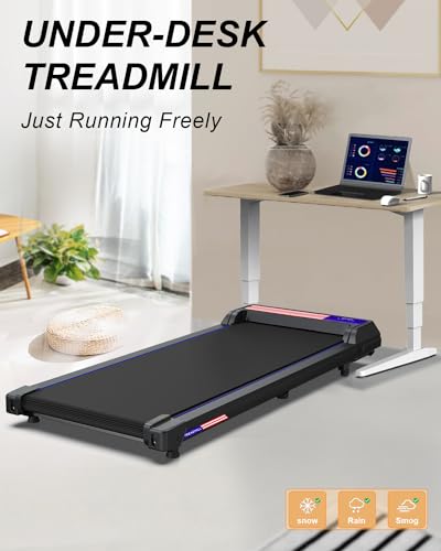UPREIGN 3 in 1 Treadmill, Portable Under Desk Walking Pad with Incline for Home/Office, Remote Control, LED Display