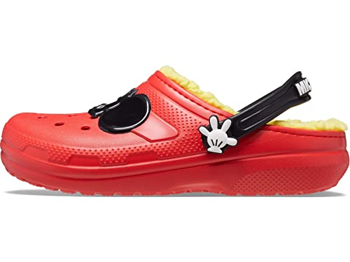 Crocs Classic Lined Disney Clogs, Mickey and Minnie Mouse Shoes and Slippers, 2 US Unisex Little Kid
