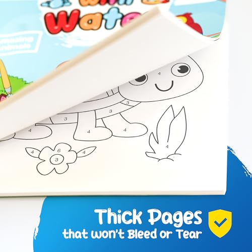 Paint with Water Coloring Books for Toddlers: 3 Books, Mess Free Kids Watercolor Painting Activity Kit - Arts and Crafts for Kids Ages 2 3 4 5 6 Years Old