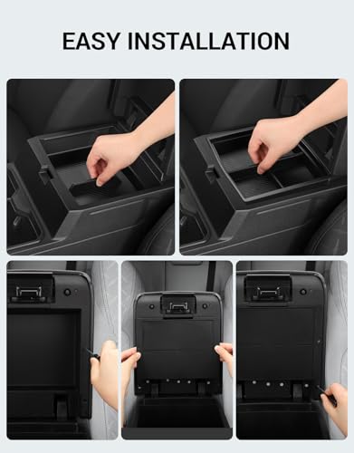 Ecarzo 3PCS Center Console Organizer for 2024-2025 Toyota Tacoma Armrest Hidden Storage Box, Maximize Space & Reduce Clutter, Tacoma Interior Accessories
