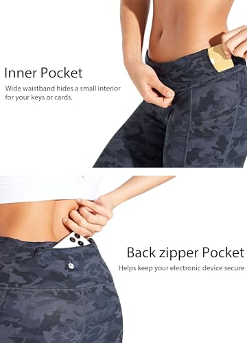 Willit Women's Fleece Lined Leggings Water Resistant Winter Pants Thermal High Waisted Yoga Hiking Running Tights Pockets Navy Blue S