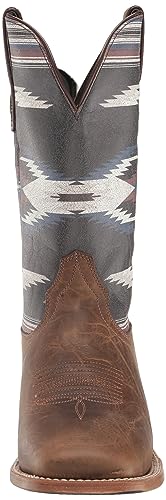 Ariat Men's Frontier Chimayo Western Boot, Natural Crunch/Arroyo Chocolate, 7 Wide