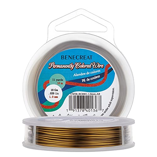 BENECREAT 34-Gauge 218 Yards Tarnish Resistant Antique Bronze Thin Copper Wire for Jewelry Beading Craft