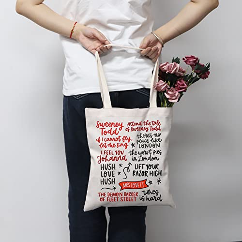 MNIGIU S-Todd Tote Bag S-Todd Musical Tote S-Todd Musical Merch S-Todd Quote (Todd Black)