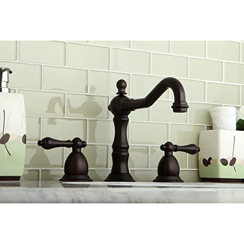 Kingston Brass KS1977AL 8 in. Widespread Bathroom Faucet, Brushed Brass, 7-9/16 Inch in Spout Reach