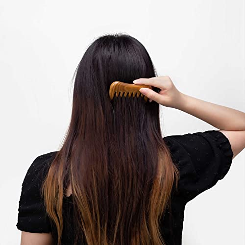 Moreinday Wooden Comb Wood Hair Comb Detangler Sandalwood Comb Small Pocket Comb for Women Men