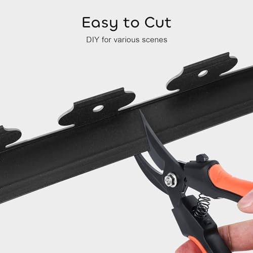 GROWNEER 2 in Tall, 33FT No-Dig Landscape Edging, Rubberific Landscape Edging Garden Edging Border with 30 Pcs Garden Staples, 1PC Hammer Edging for Landscaping Garden, Flower Beds, and Lawn (Black)