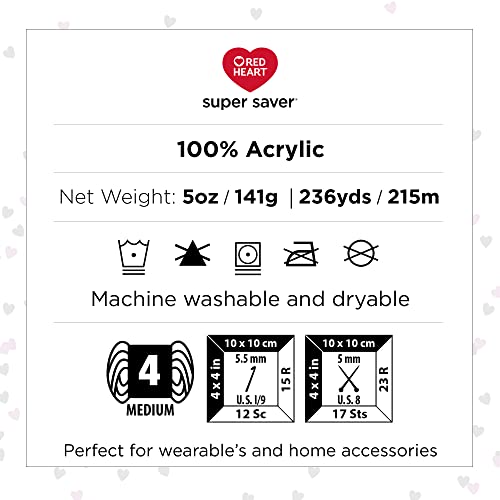 Red Heart Super Saver Yarn, 3 Pack, Woodsy 3 Count