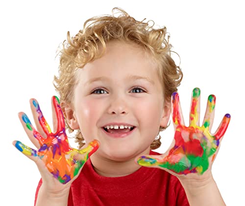 Cra-Z-Art Washable Kids Finger Paint Bulk Pack 8ct, Assorted Colors 4oz each bottle