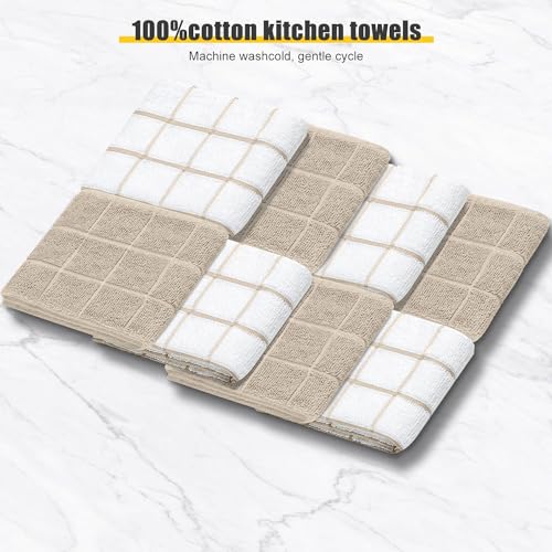 Oven Mitts Kitchen Towels Dishcloths with Pot Holders Sets 12PCS, Dish Towels Sets, Oven Gloves Pot Pads Heat Resistant 500 Degrees with Non-Slip Silicone Surface for Cooking Baking Grilling Black
