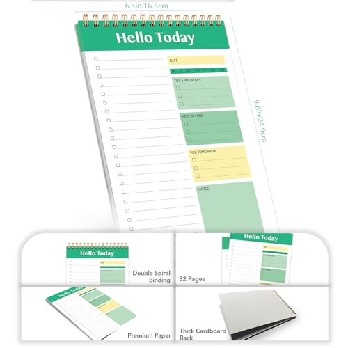 To Do List Notepad, To Do List Notebook for Work with 52 Sheets and Checklists, Organizer for Tasks & Goal Planning，Perfect for Enhanced Productivity and Goal Achievement-Blue