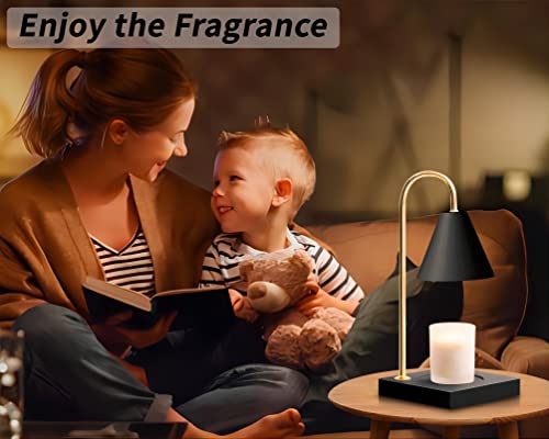 SESIIduo Candle Warmer Lamp, Dimmable Candle Warmer Lamp with Timer, Presents for Mom, Electric Candle Lamp Warmer with 2 Bulbs, for Jar Candles
