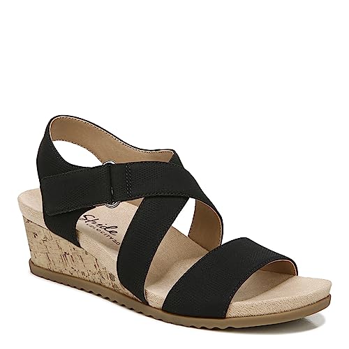 LifeStride Womens Sincere Wedge Sandals Bone/Tan 8.5 M