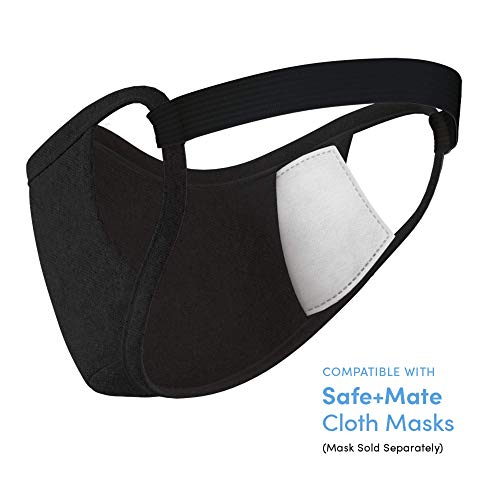 Safe-Mate (50 Pack) PM 2.5 Carbon Filter Replacement Inserts for Adult Cloth Masks (S/M) (L/XL) - 5 Layer Filters