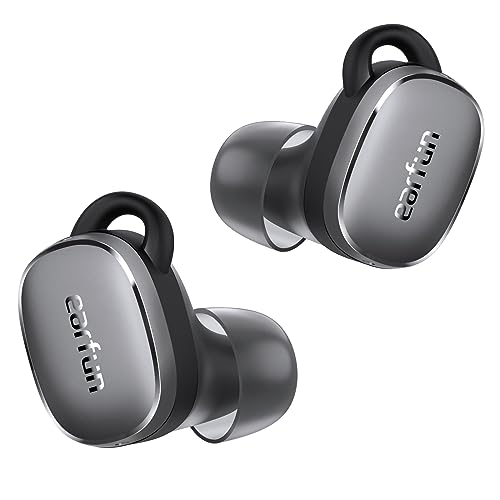 EarFun Free Pro 3 Noise Cancelling Wireless Earbuds, Hi-Res Sound, Snapdragon Sound with Qualcomm aptX™ Adaptive, 6 Mics ENC, Bluetooth 5.3 Earbuds, Multipoint Connection, Custom App, Wireless Charge