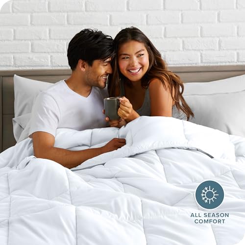 Bare Home Comforter Set - Full Size - Ultra-Soft - Goose Down Alternative - Premium 1800 Series - All Season Warmth (Full, Light Blue)